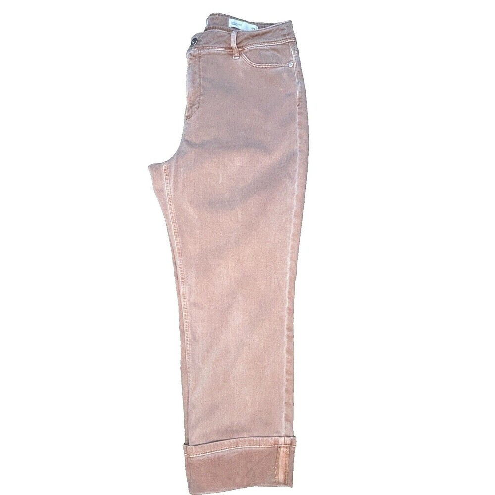 J.Jill Denim High Rise Cropped Women 12 Petite (12P) Rust Color Capri Stretch - Picture 5 of 13